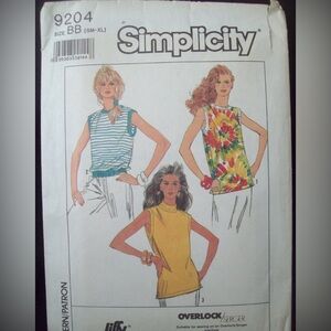 Vintage Simplicity Pattern 9204 STRETCH KNIT Blouse Variety 
Sizes S-XL 
Uncut